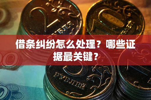 武汉借条纠纷怎么处理？哪些证据最关键？