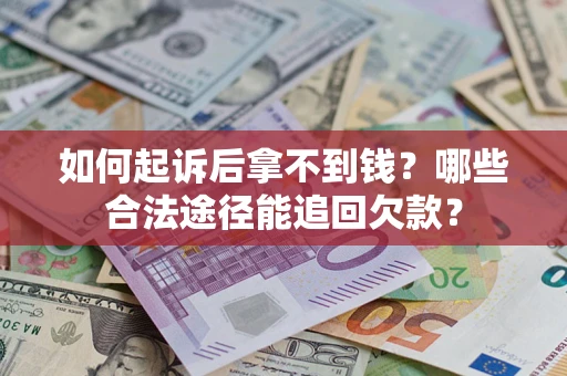 武汉如何起诉后拿不到钱？哪些合法途径能追回欠款？