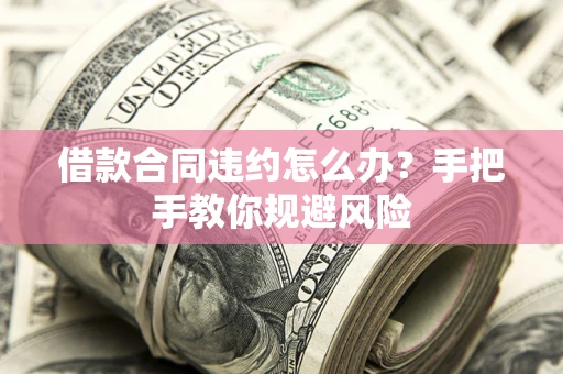 武汉借款合同违约怎么办？手把手教你规避风险