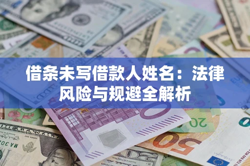 武汉借条未写借款人姓名：法律风险与规避全解析