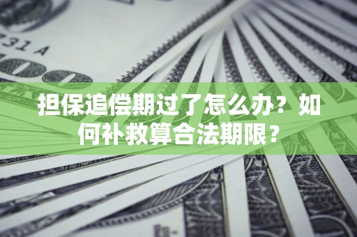 武汉担保追偿期过了怎么办？如何补救算合法期限？