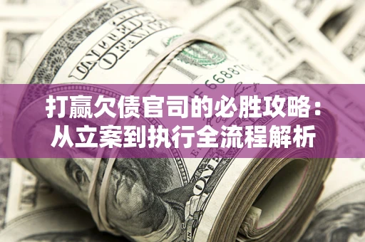 武汉打赢欠债官司的必胜攻略：从立案到执行全流程解析