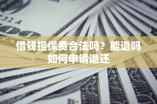 武汉借钱担保费合法吗？能退吗如何申请退还