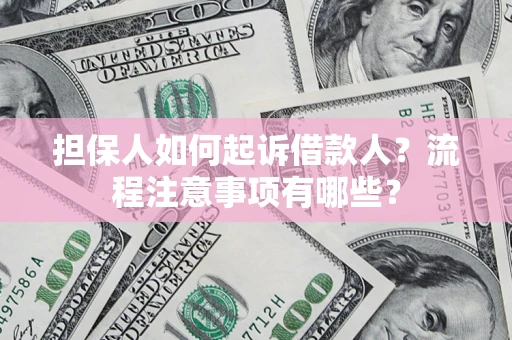 武汉担保人如何起诉借款人？流程注意事项有哪些？