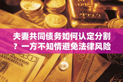 武汉夫妻共同债务如何认定分割？一方不知情避免法律风险必看！
